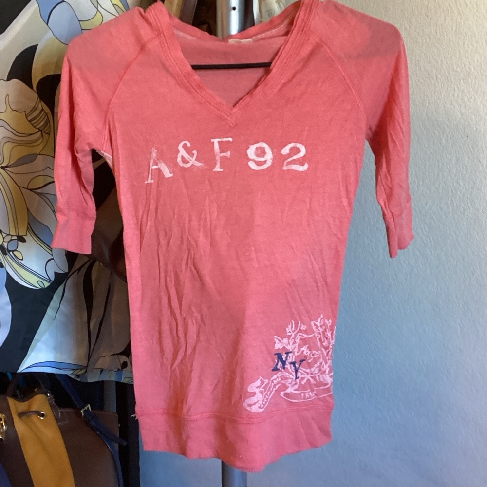 Abercrombie & Fitch Kids Coral Long Sleeve Tee